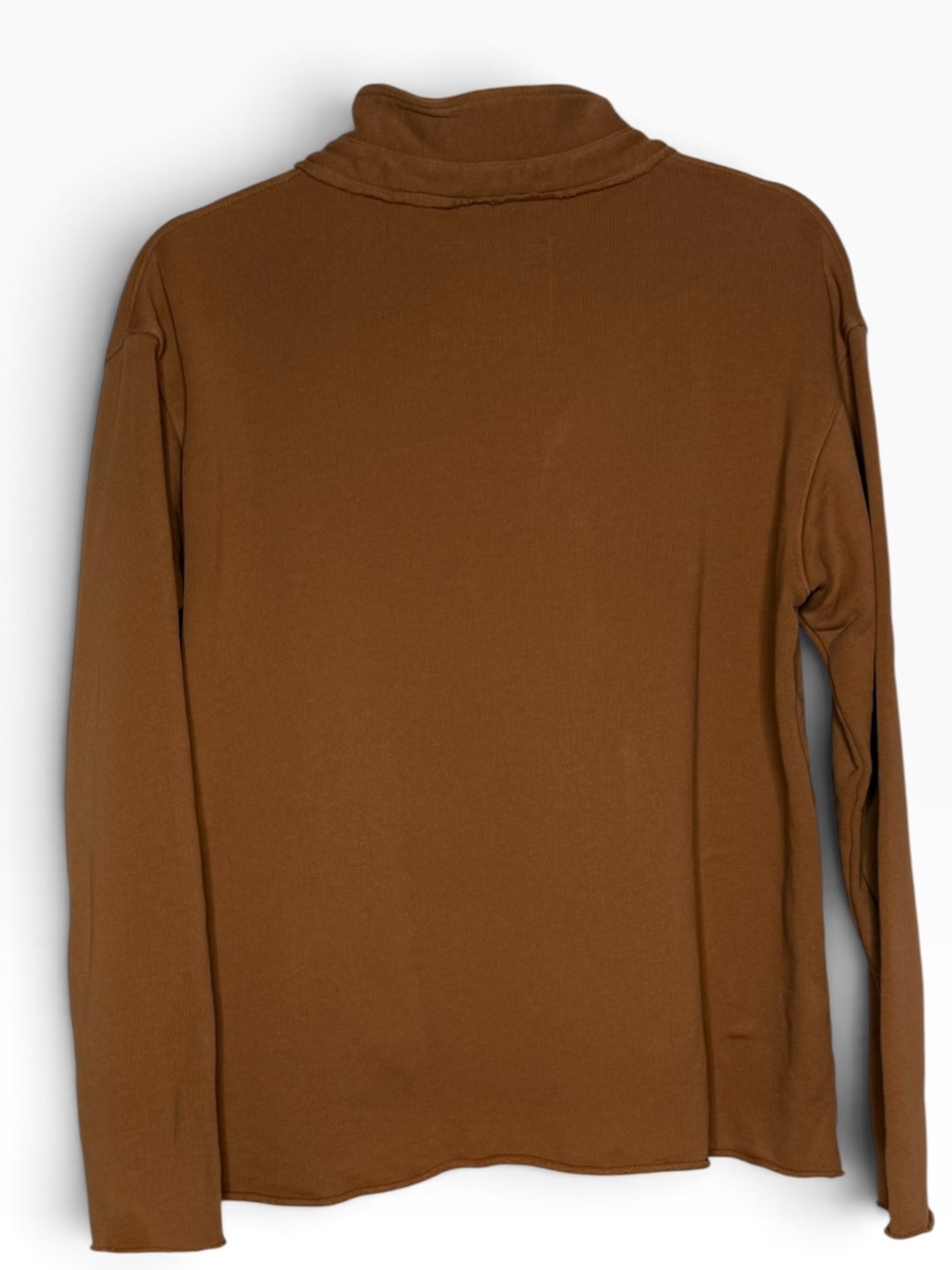 Frank & Eileen Patrick Popover Henley Chai Brown Top Small - Picture 3 of 5